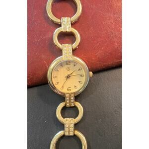 Women's 23mm Gold Tone George Watch, Crystal Accents